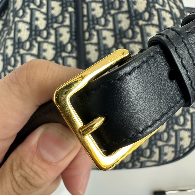 DIOR Nolita Medium Size 藍色緹花吊籃包-15
