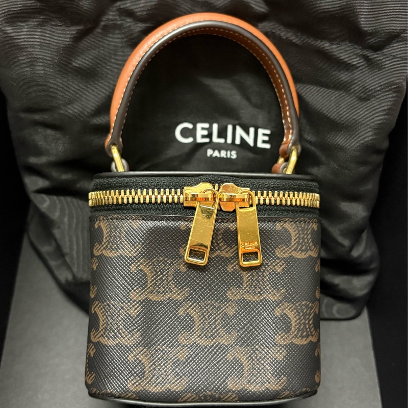 Celine 標誌印花迷你化妝袋-5
