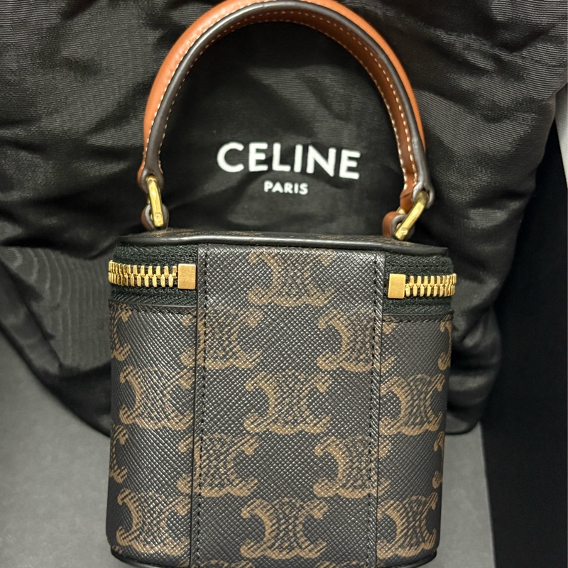 Celine 標誌印花迷你化妝袋-6