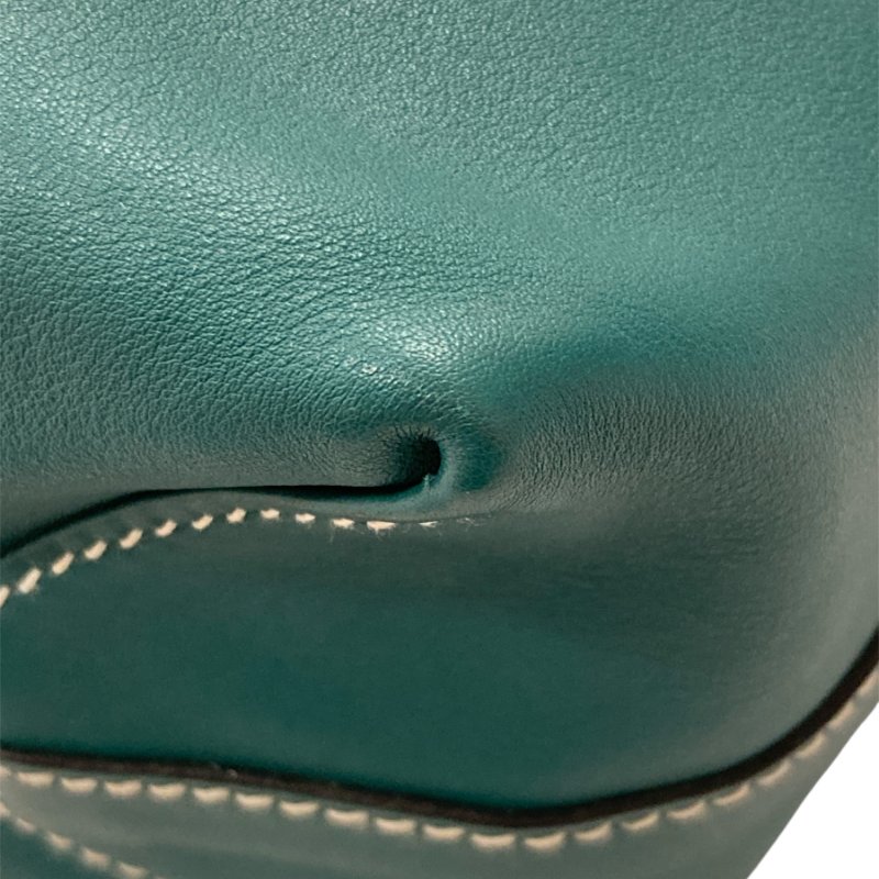 HERMES 愛馬仕 DOUBLE SENS28 雙面托特包 VAUX SWIFT皮革 海洋藍×深綠-7