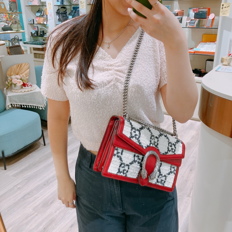 TK1829 GUCCI 古馳經典大花紋翻蓋式鍊帶包包GG SHW DIONYSUS CHAIN SHOULDER BAG-1