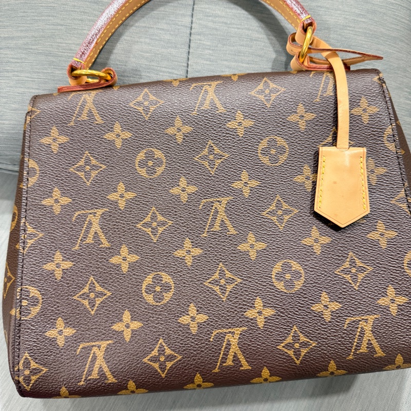 路易威登 LOUIS VUITTON Cluny BB 雙色背帶 手提 肩背包 M42738 晶片款 防塵袋原廠盒子-3