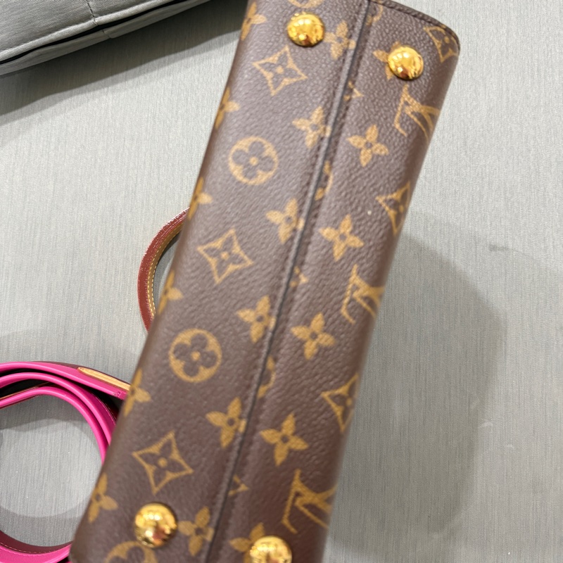 路易威登 LOUIS VUITTON Cluny BB 雙色背帶 手提 肩背包 M42738 晶片款 防塵袋原廠盒子-9