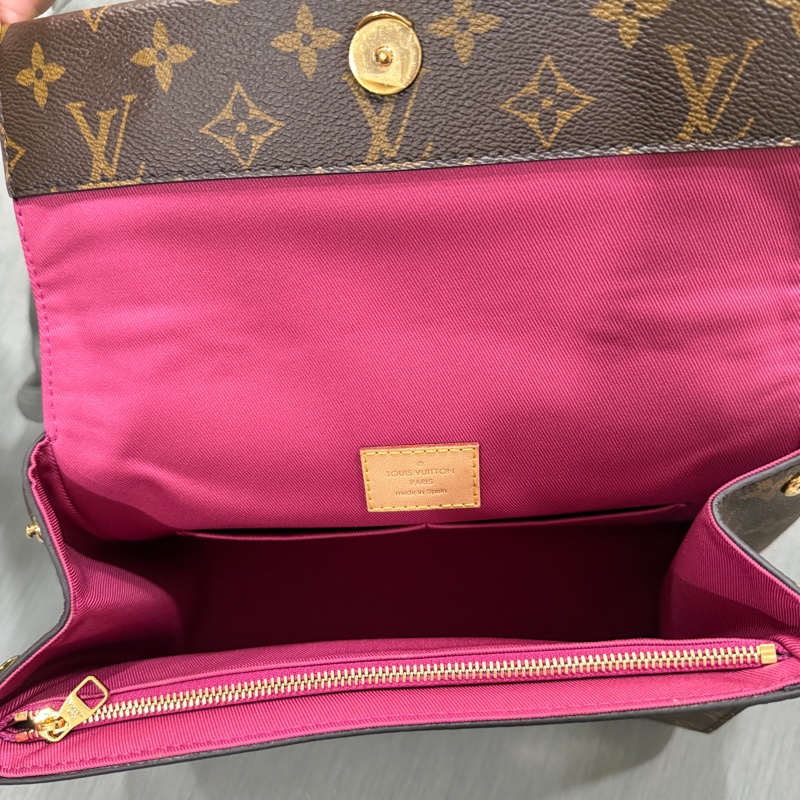 路易威登 LOUIS VUITTON Cluny BB 雙色背帶 手提 肩背包 M42738 晶片款 防塵袋原廠盒子-10