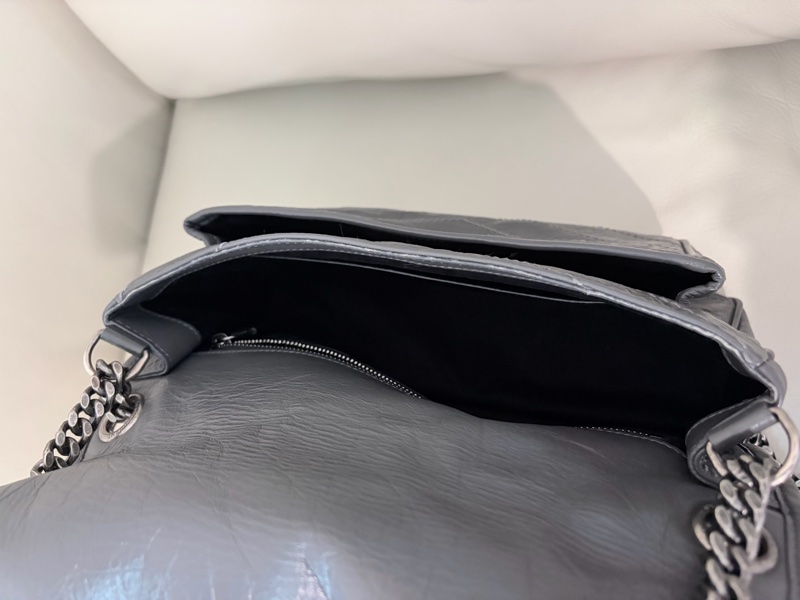 YSL Niki Medium Grey 聖羅蘭NIKI復古皮革中號 (灰色)-17