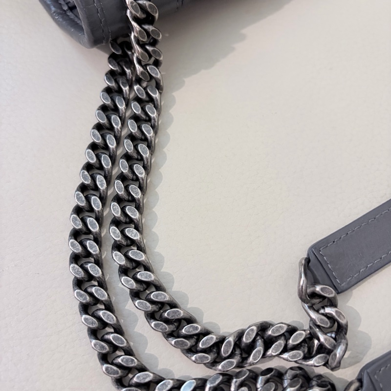 YSL Niki Medium Grey 聖羅蘭NIKI復古皮革中號 （灰色）-23