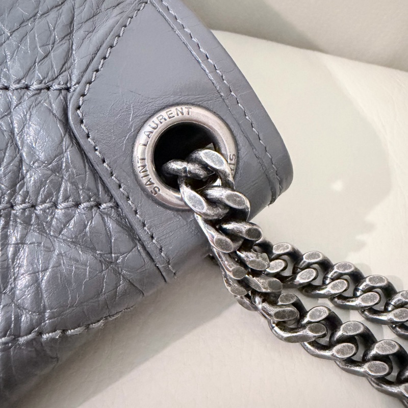 YSL Niki Medium Grey 聖羅蘭NIKI復古皮革中號 (灰色)-25