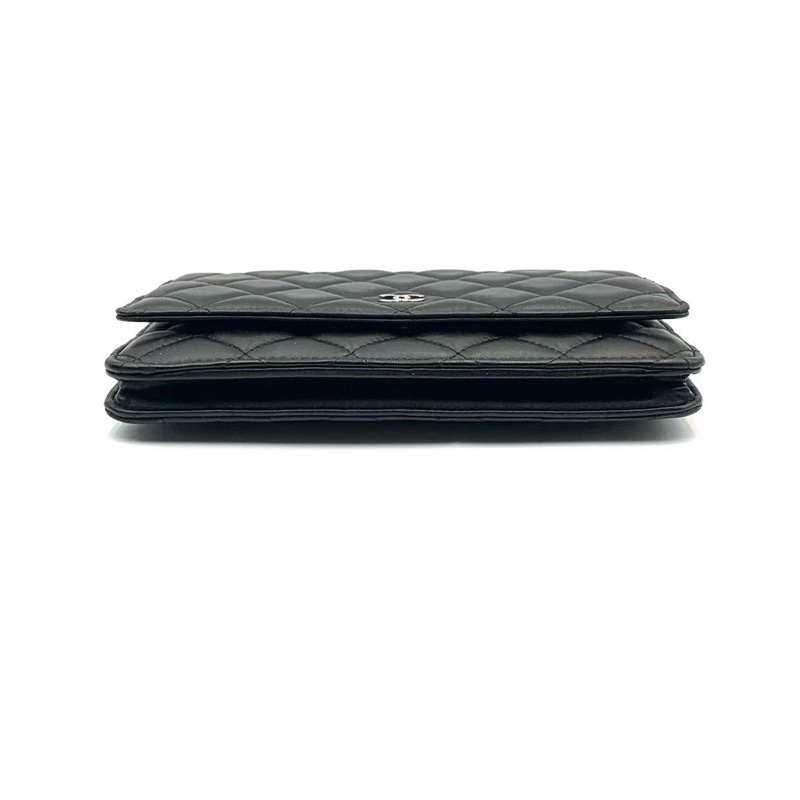 CHANEL WOC wallet in chain 黑色羊皮斜褙袋-8