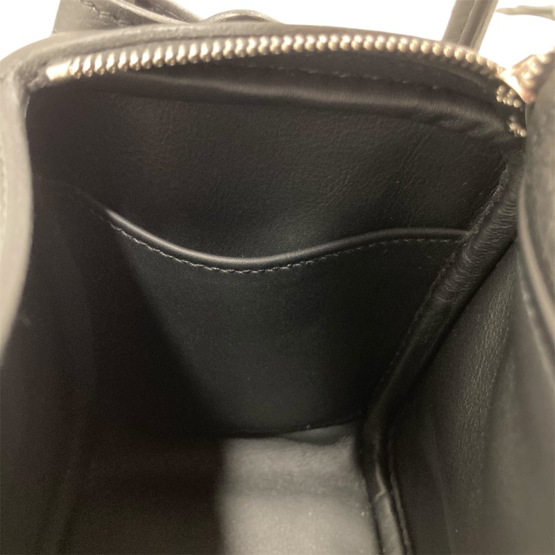 HERMES 愛馬仕 MINI LINDY K刻 皮革 肩背包 黑色 銀扣-8