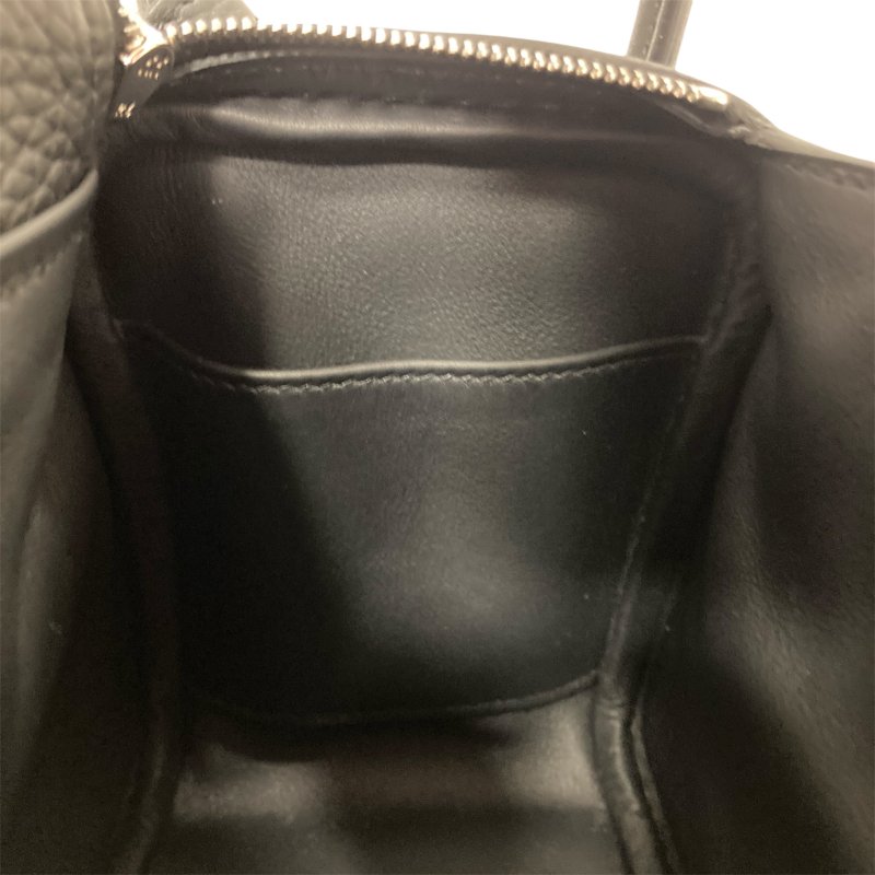 HERMES 愛馬仕 MINI LINDY K刻 皮革 肩背包 黑色 銀扣-9