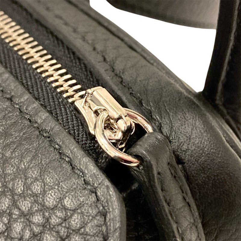 HERMES 愛馬仕 MINI LINDY K刻 皮革 肩背包 黑色 銀扣-16