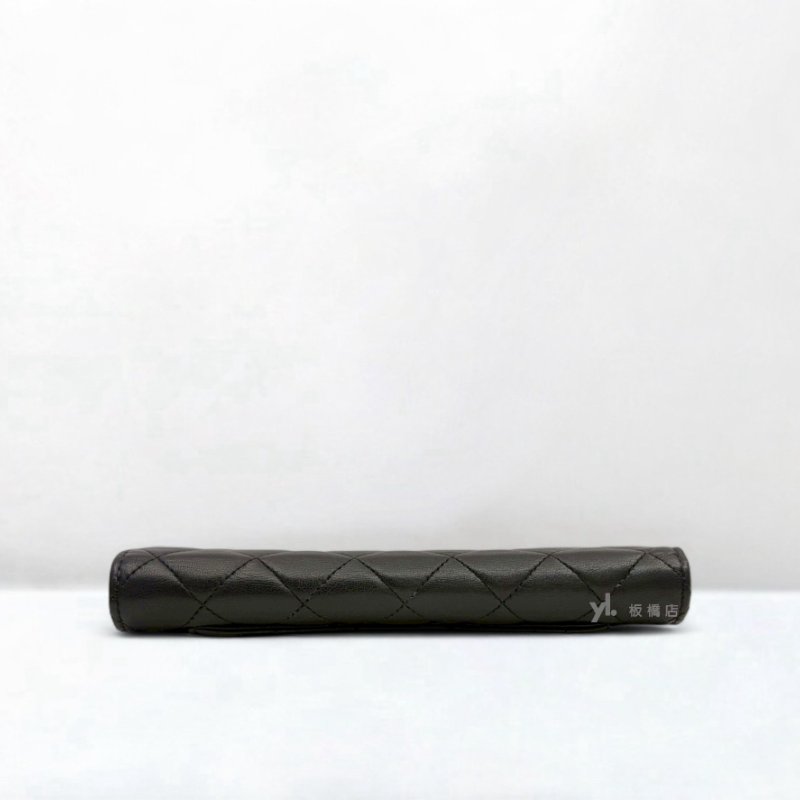 CHANEL皮夾 黑羊皮對開長夾A31509-4