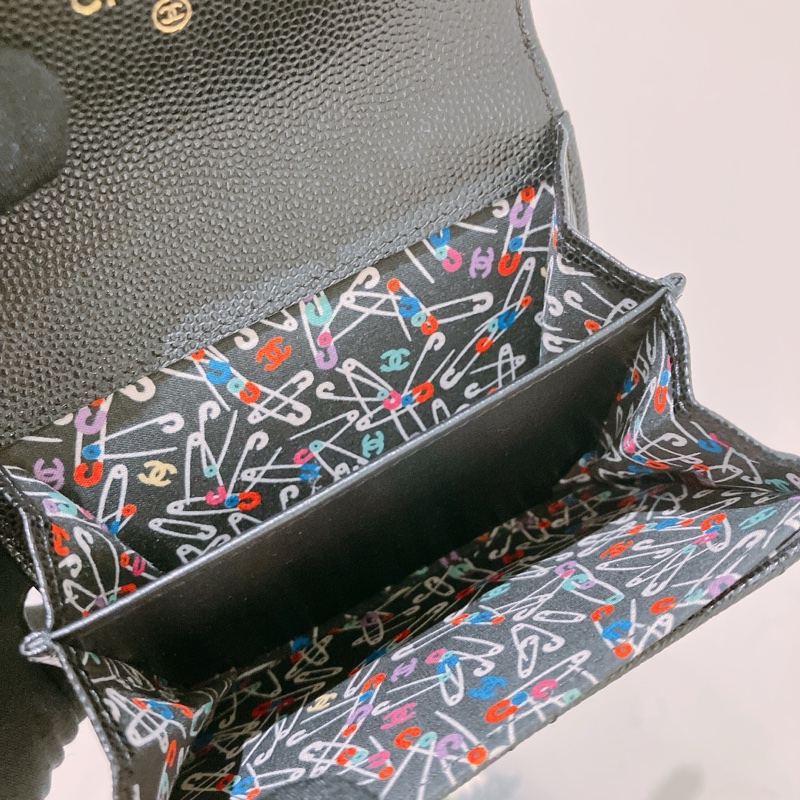 TK1832 CHANEL 香奈兒小號翻蓋式銀包SMALL FLAP WALLET IN BLACK GRAINED CALFSKIN-7