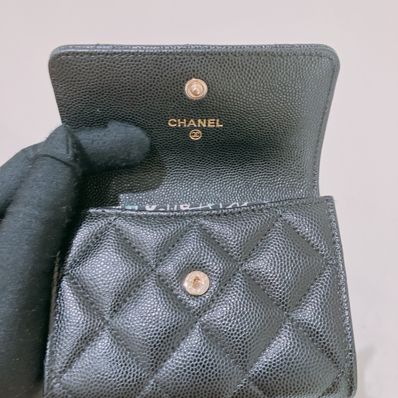 TK1832 CHANEL 香奈兒小號翻蓋式銀包SMALL FLAP WALLET IN BLACK GRAINED CALFSKIN-8