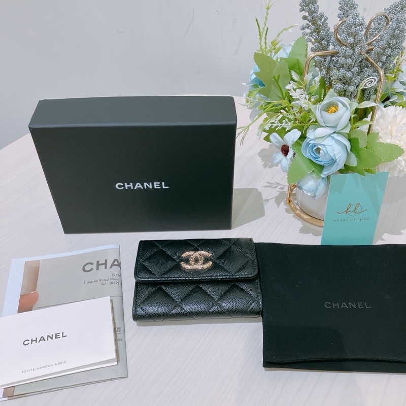 TK1832 CHANEL 香奈兒小號翻蓋式銀包SMALL FLAP WALLET IN BLACK GRAINED CALFSKIN-10