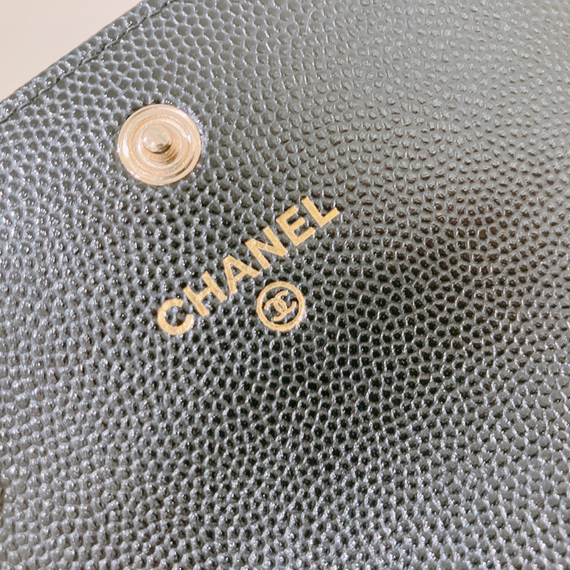 TK1832 CHANEL 香奈兒小號翻蓋式銀包SMALL FLAP WALLET IN BLACK GRAINED CALFSKIN-12