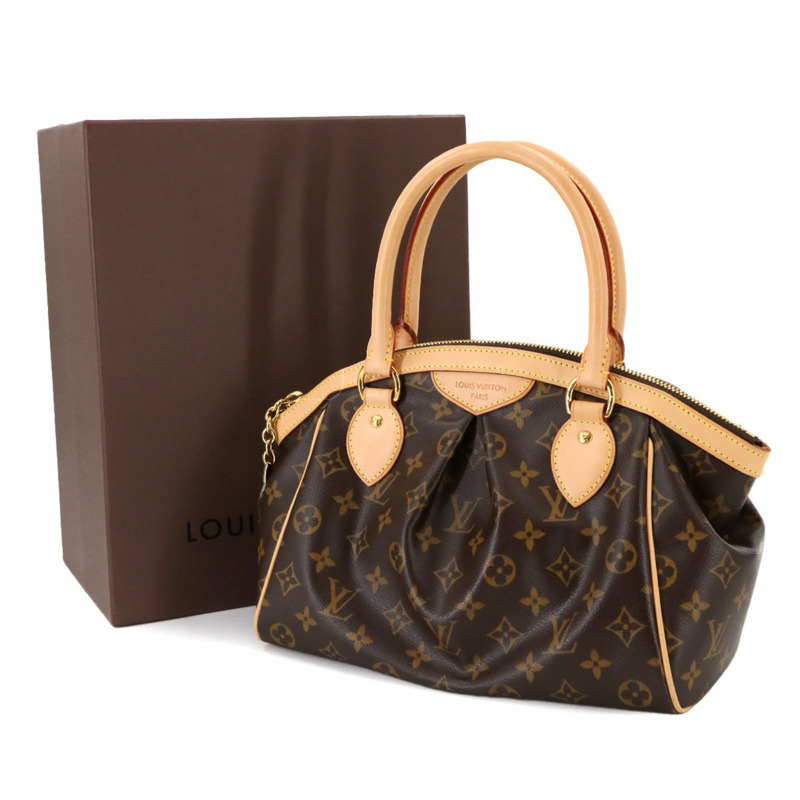 Louis Vuitton Monogram Tivoli PM 手提包，棕色，M40143，金色五金配件-1