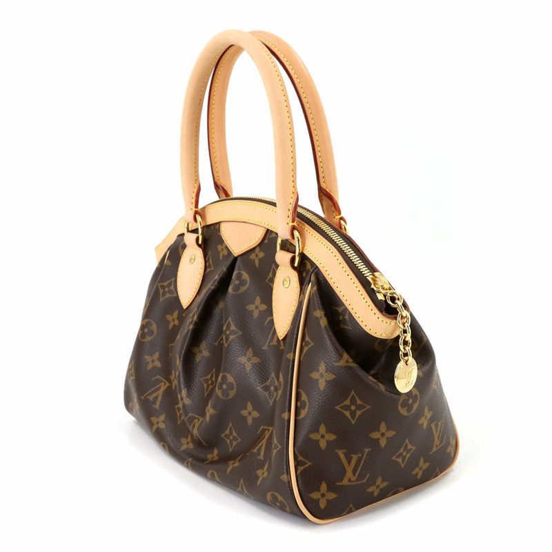 Louis Vuitton Monogram Tivoli PM 手提包,棕色,M40143,金色五金配件-3