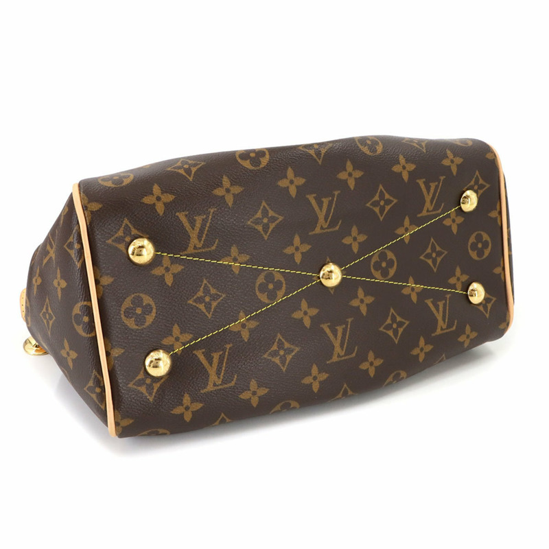 Louis Vuitton Monogram Tivoli PM 手提包,棕色,M40143,金色五金配件-4