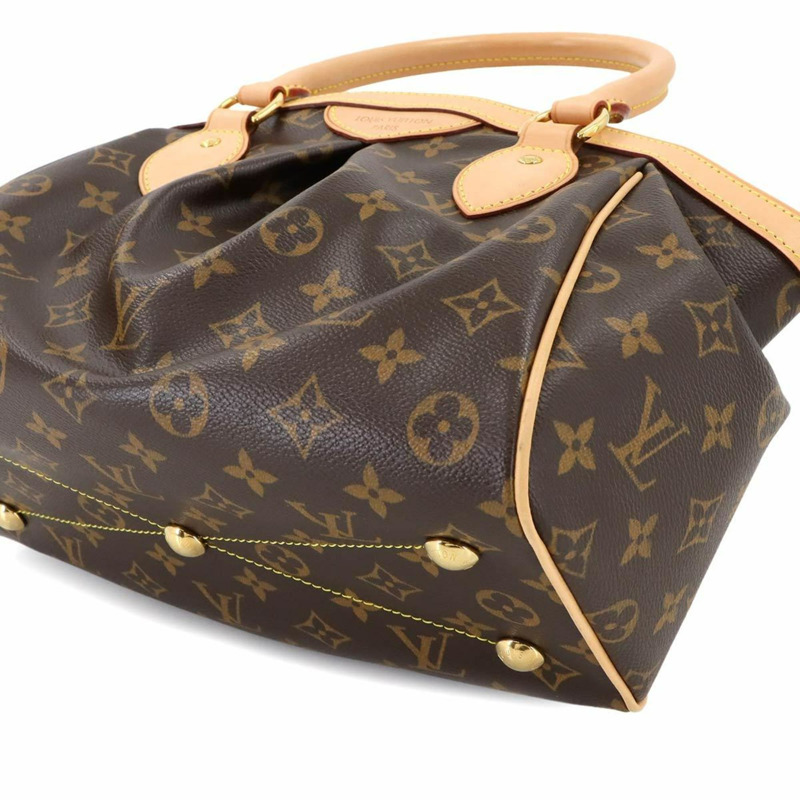 Louis Vuitton Monogram Tivoli PM 手提包,棕色,M40143,金色五金配件-8