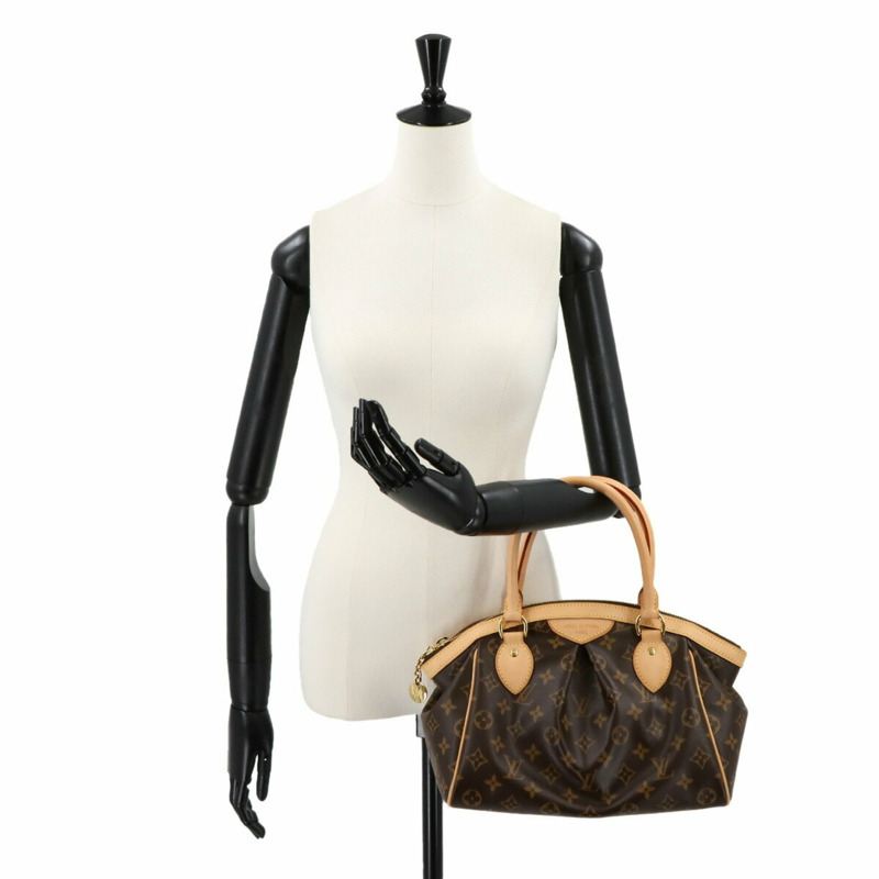 Louis Vuitton Monogram Tivoli PM 手提包,棕色,M40143,金色五金配件-9