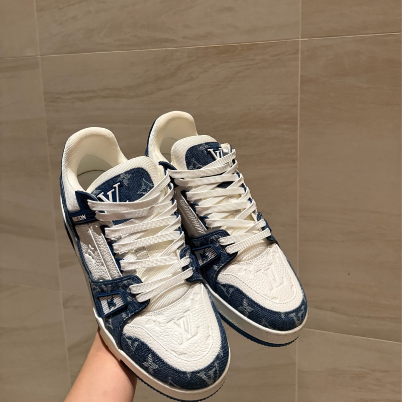 lv trainer 藍白 牛仔-4