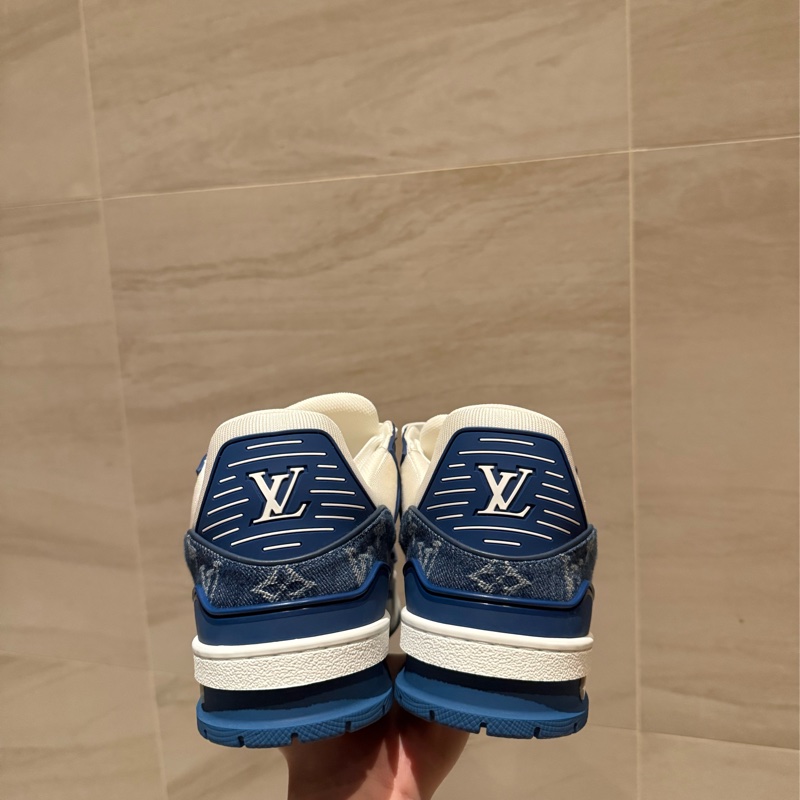 lv trainer 藍白 牛仔-5