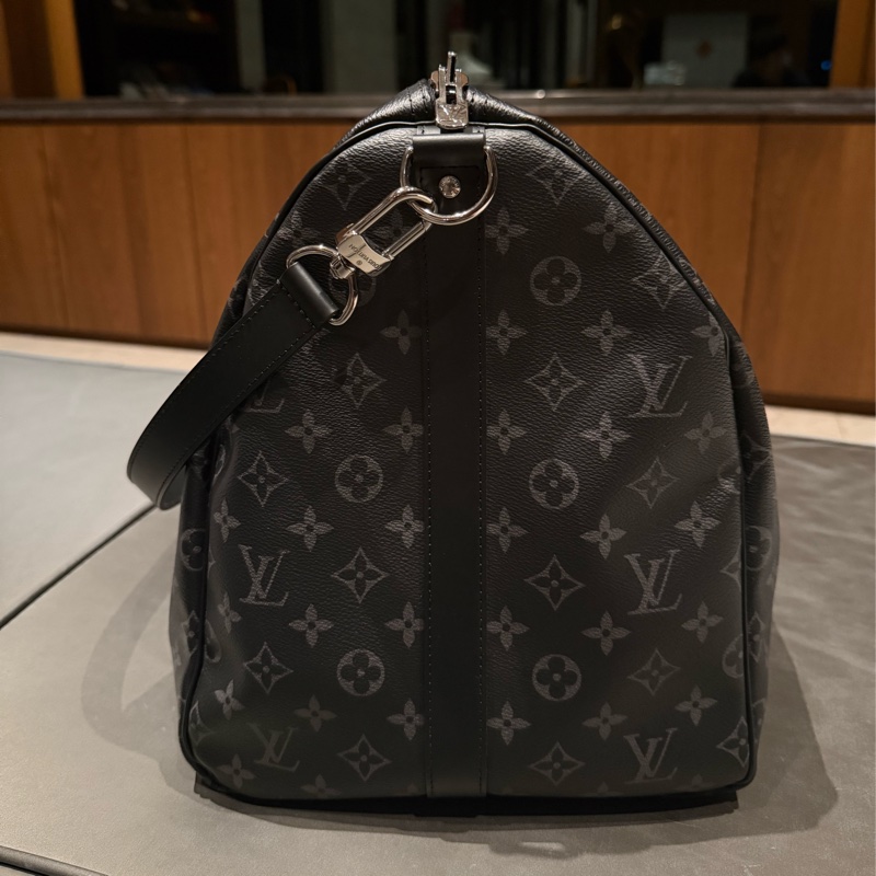 LV 黑老花 keepall 55 kp55 旅行袋-1