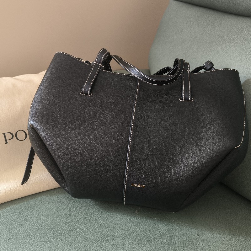 Polene Quiet Luxury小衆品牌 少見的黑牛皮外縫白線 小號 small size-0
