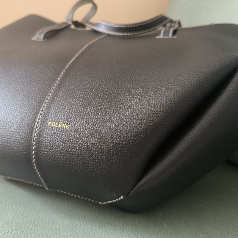 Polene Quiet Luxury小衆品牌 少見的黑牛皮外縫白線 小號 small size-1