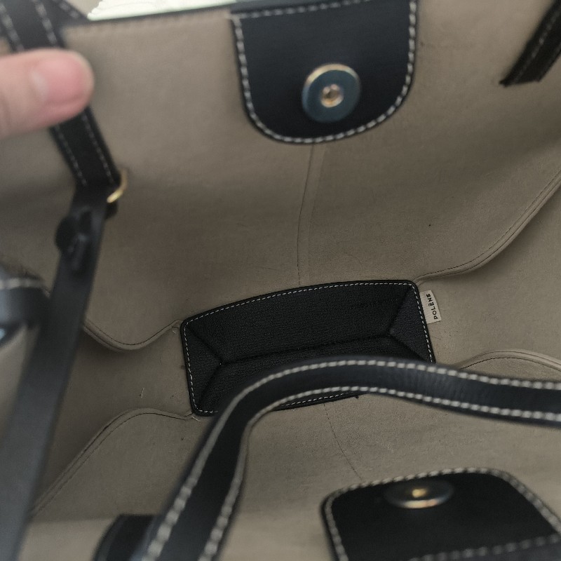 Polene Quiet Luxury小衆品牌 少見的黑牛皮外縫白線 小號 small size-5