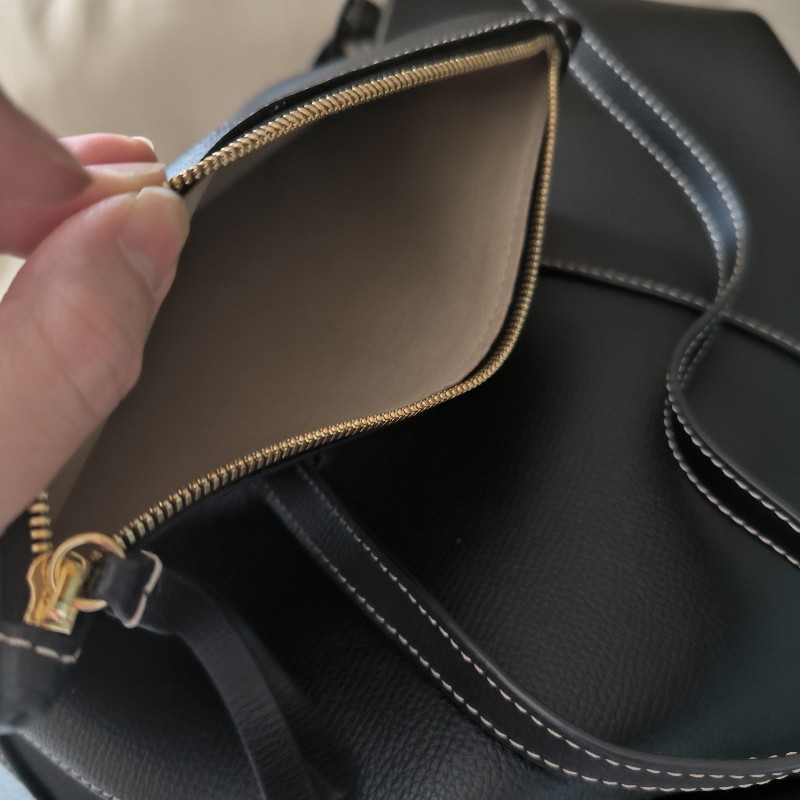 Polene Quiet Luxury小衆品牌 少見的黑牛皮外縫白線 小號 small size-8
