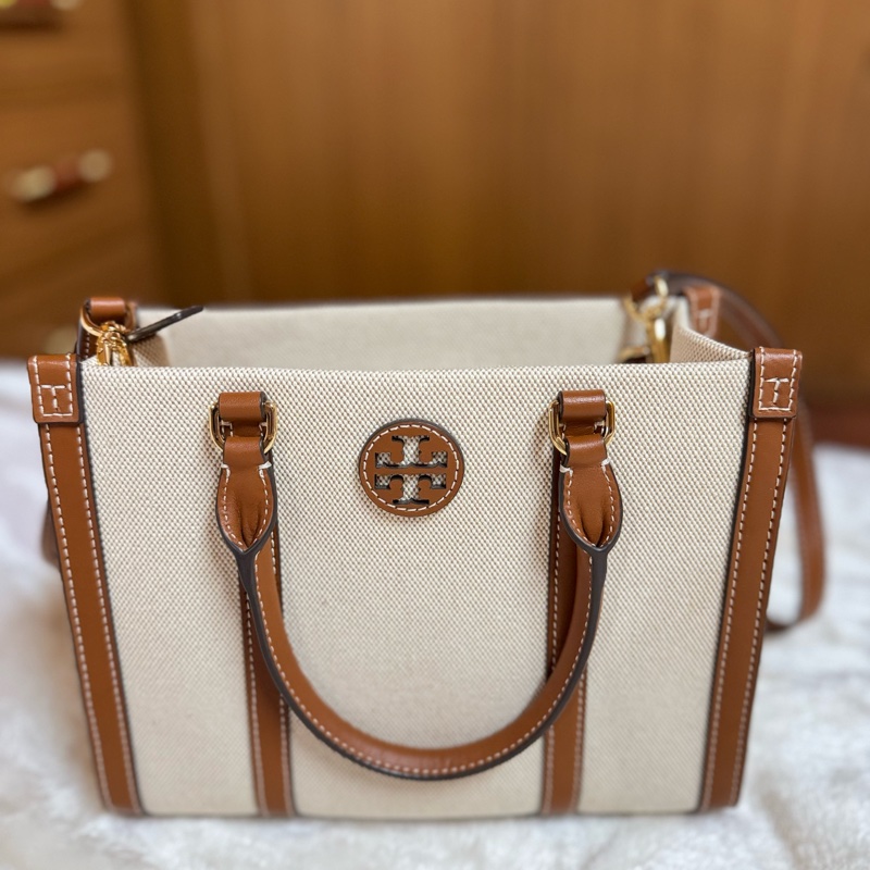 TORY BURCH BLAKE CANVAS SMALL TOTE TB 帆布托特包、肩背包、斜跨包、Tory Burch Perry Tote-10