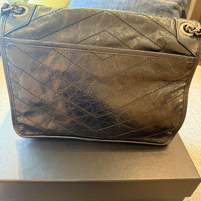 YSL 中號Nik 復古牛皮鏈包 專櫃正品-1