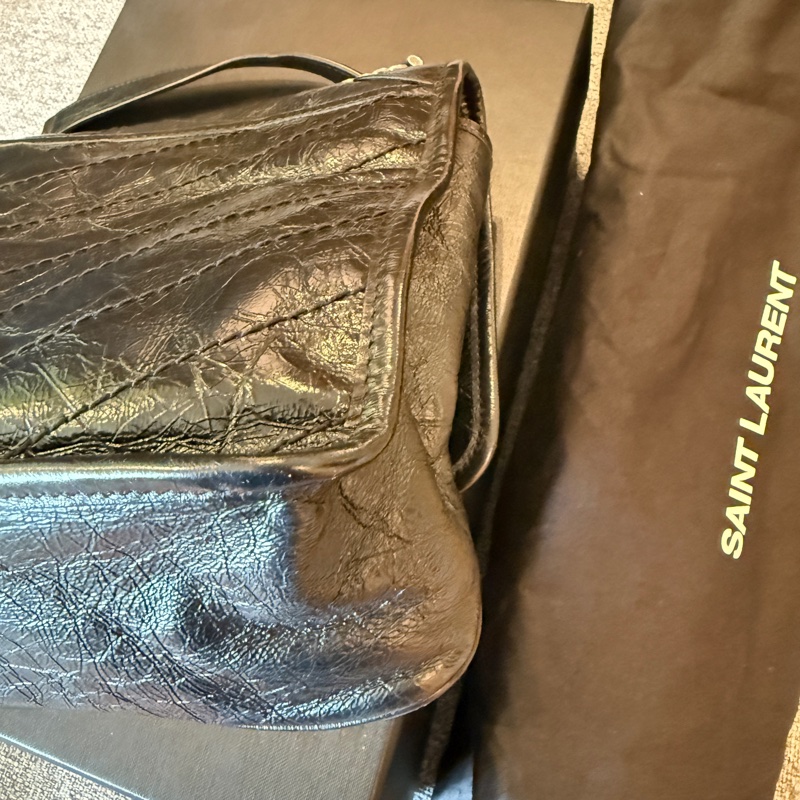 YSL 中號Nik 復古牛皮鏈包 專櫃正品-14