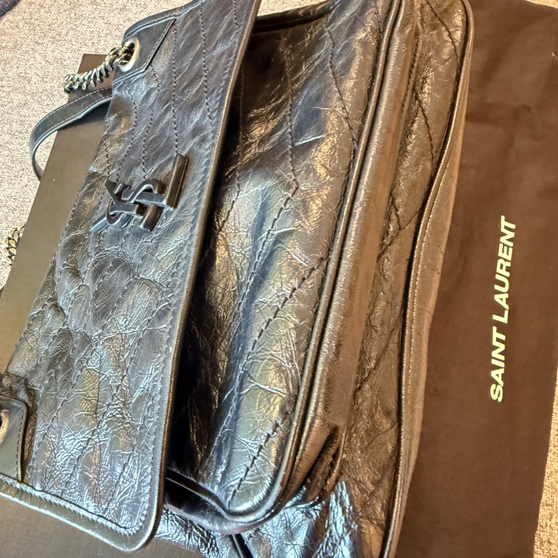 YSL 中號Nik 復古牛皮鏈包 專櫃正品-24