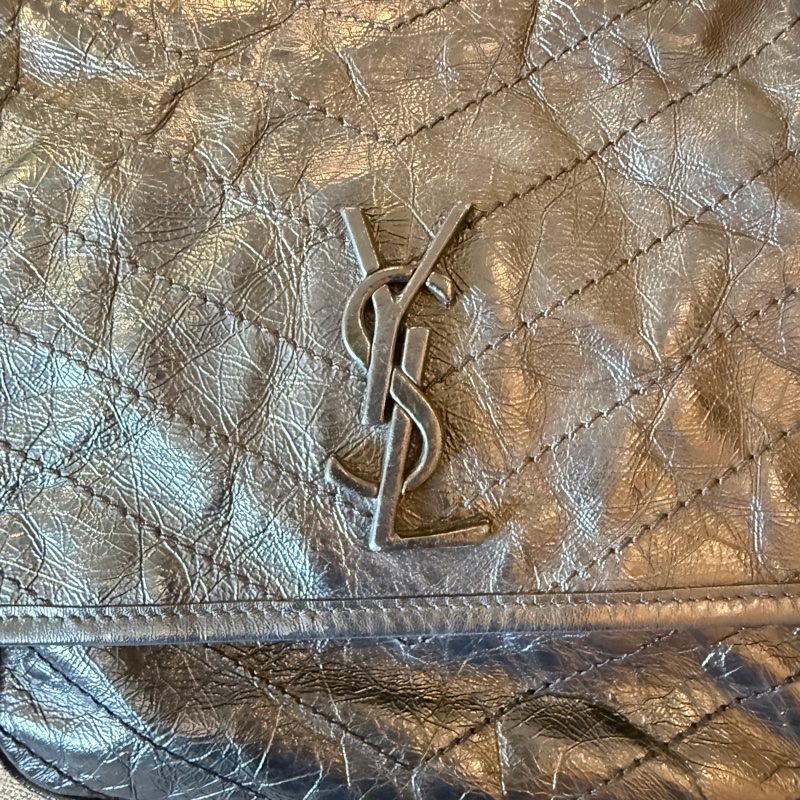 YSL 中號Nik 復古牛皮鏈包 專櫃正品-25