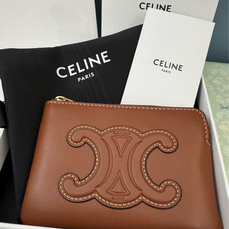 CELINE金棕零錢鑰匙包-0
