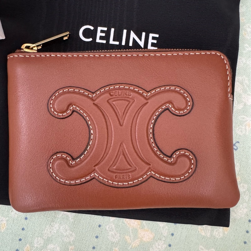 CELINE金棕零錢鑰匙包-3