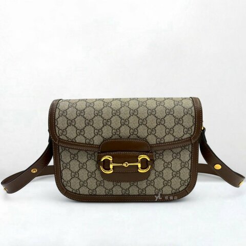 GUCCI Horsebit 1955棕小號斜背包 602204