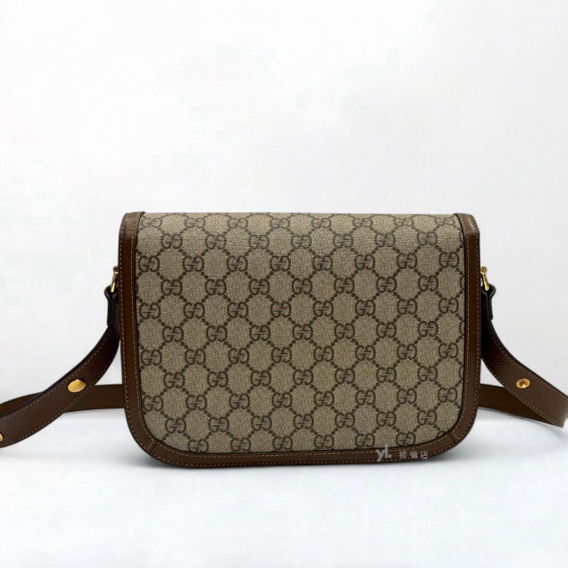 GUCCI Horsebit 1955棕小號斜背包 602204-3