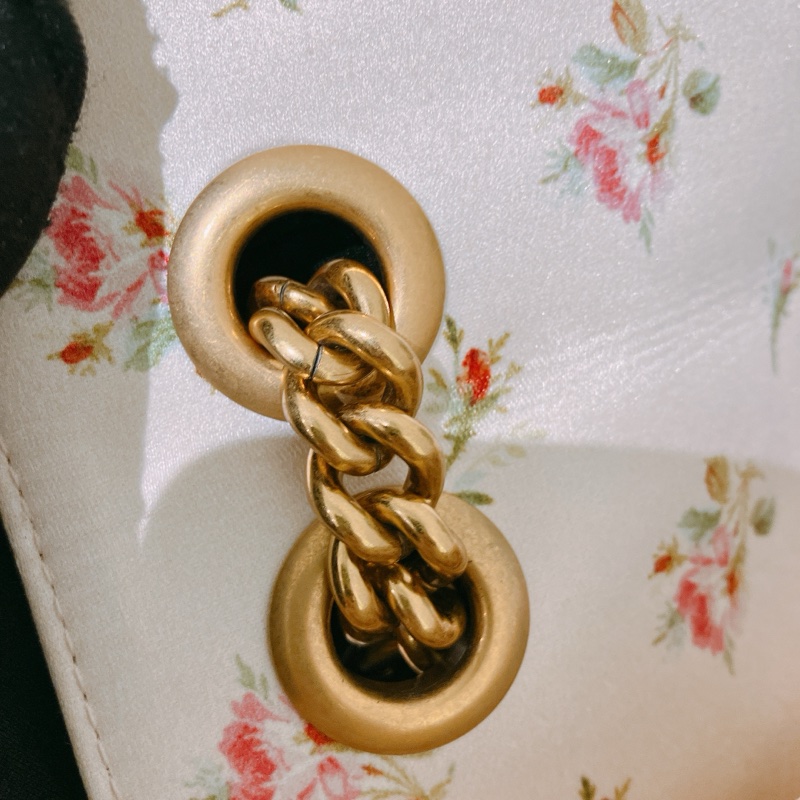 TK1836 GUCCI 古馳小號經典翻蓋式牛仔布鍊帶包包DENIM MATELASSE MIN PEARLY GG MARMONT SHOULDER BAG-13