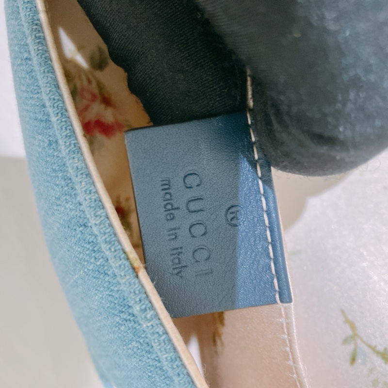 TK1836 GUCCI 古馳小號經典翻蓋式牛仔布鍊帶包包DENIM MATELASSE MIN PEARLY GG MARMONT SHOULDER BAG-14