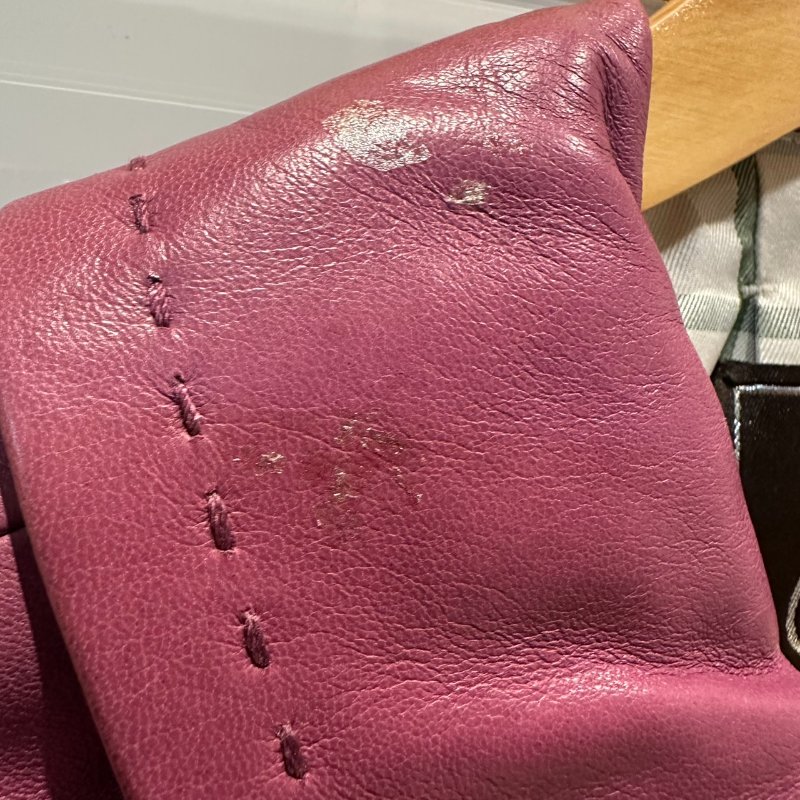 【美收精品】coach 紫色皮革短版外套 4-98【隔月月中將轉賣至日本 上架期限30天】-2