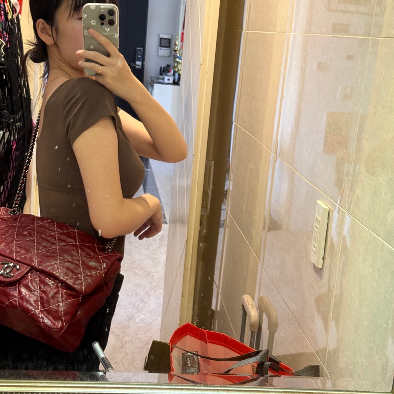 Chanel 2.55 Reissue Flap Bag – Aged Calfskin (皺摺小羊皮酒紅色)-1