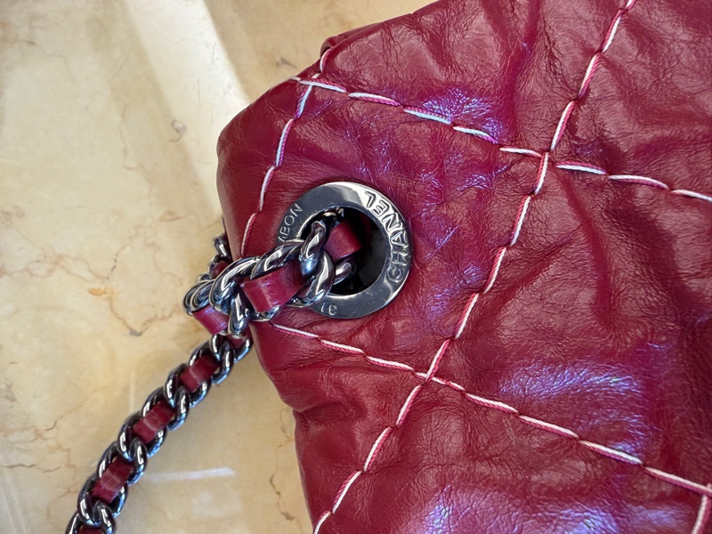 Chanel 2.55 Reissue Flap Bag – Aged Calfskin (皺摺小羊皮酒紅色)-5