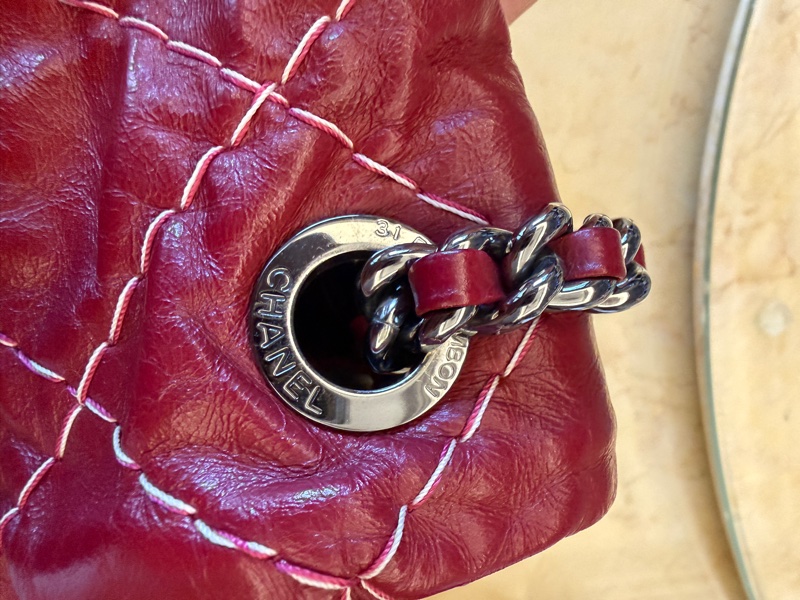Chanel 2.55 Reissue Flap Bag – Aged Calfskin (皺摺小羊皮酒紅色)-24