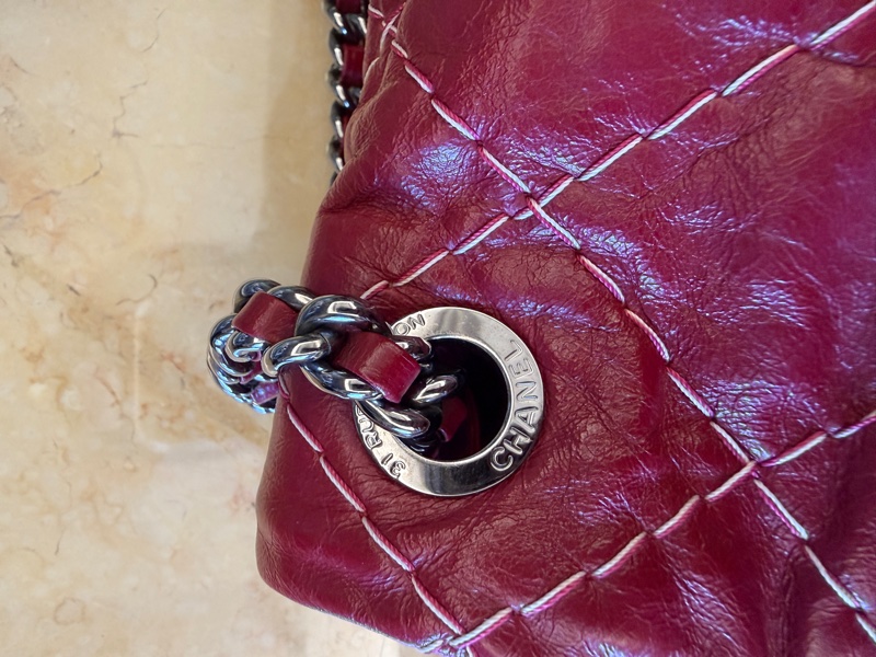 Chanel 2.55 Reissue Flap Bag – Aged Calfskin (皺摺小羊皮酒紅色)-27