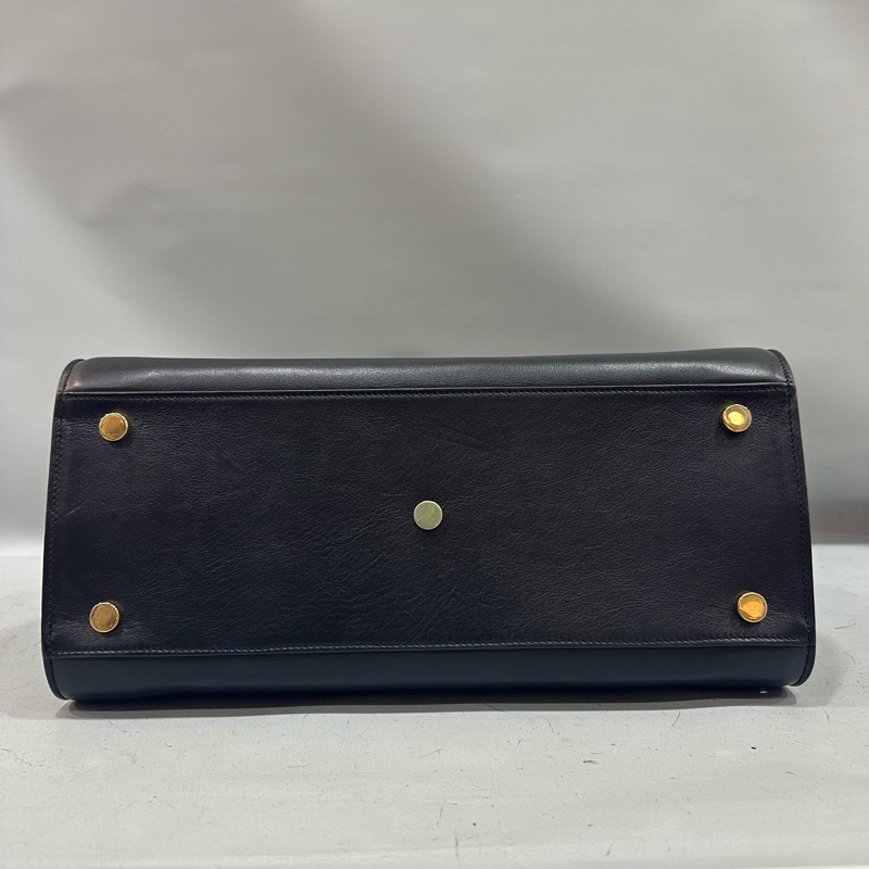 YSL 355153 黑牛皮金釦兩用包 永恆包-2