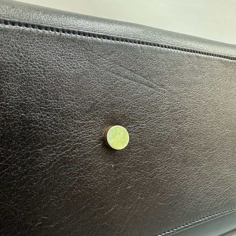 YSL 355153 黑牛皮金釦兩用包 永恆包-4